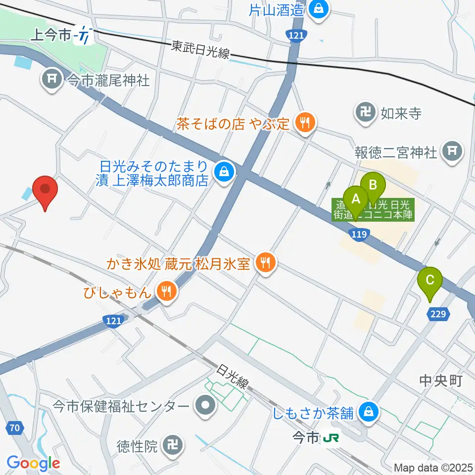 日光市歴史民俗資料館・二宮尊徳記念館周辺のコンビニエンスストア一覧地図