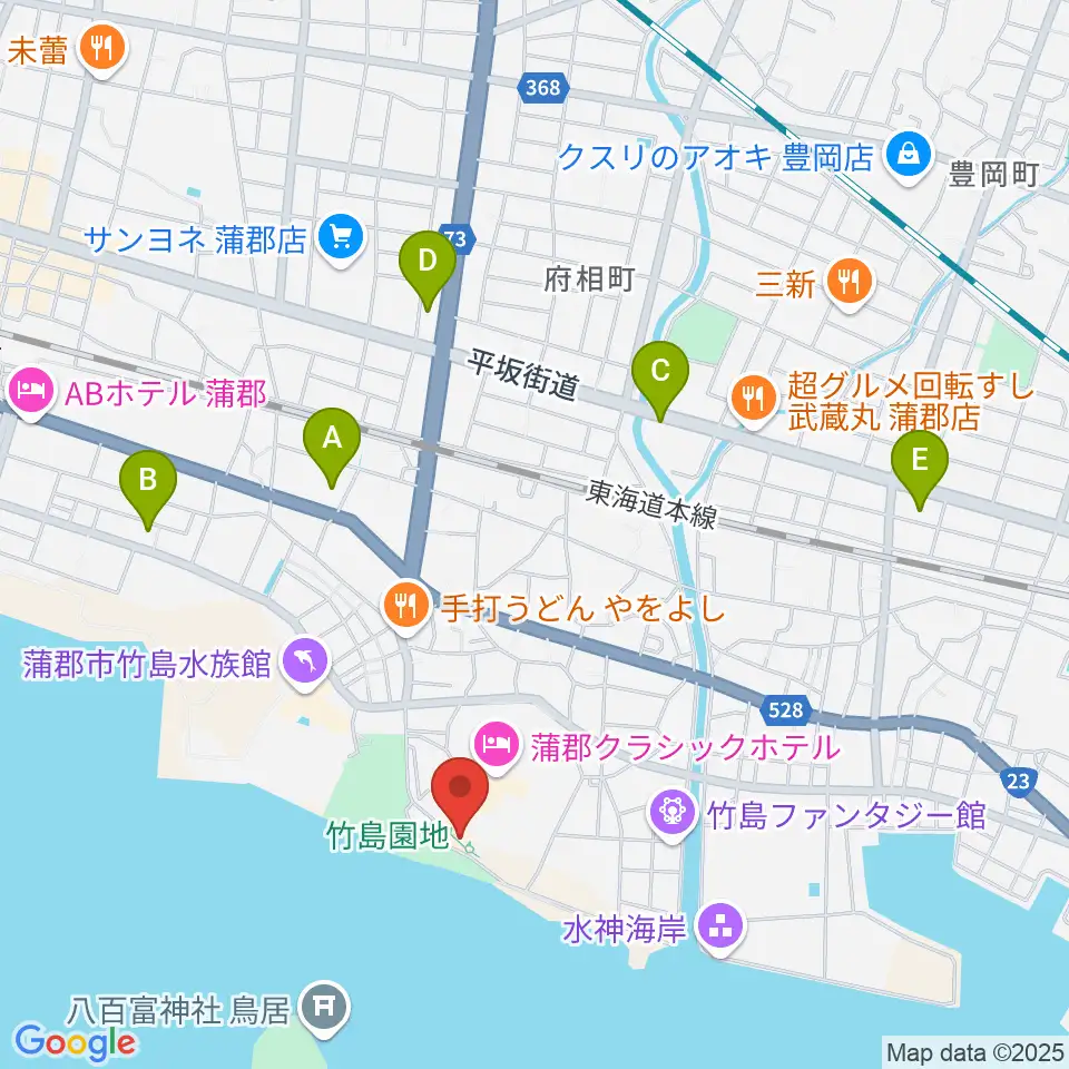 海辺の文学記念館周辺のコンビニエンスストア一覧地図