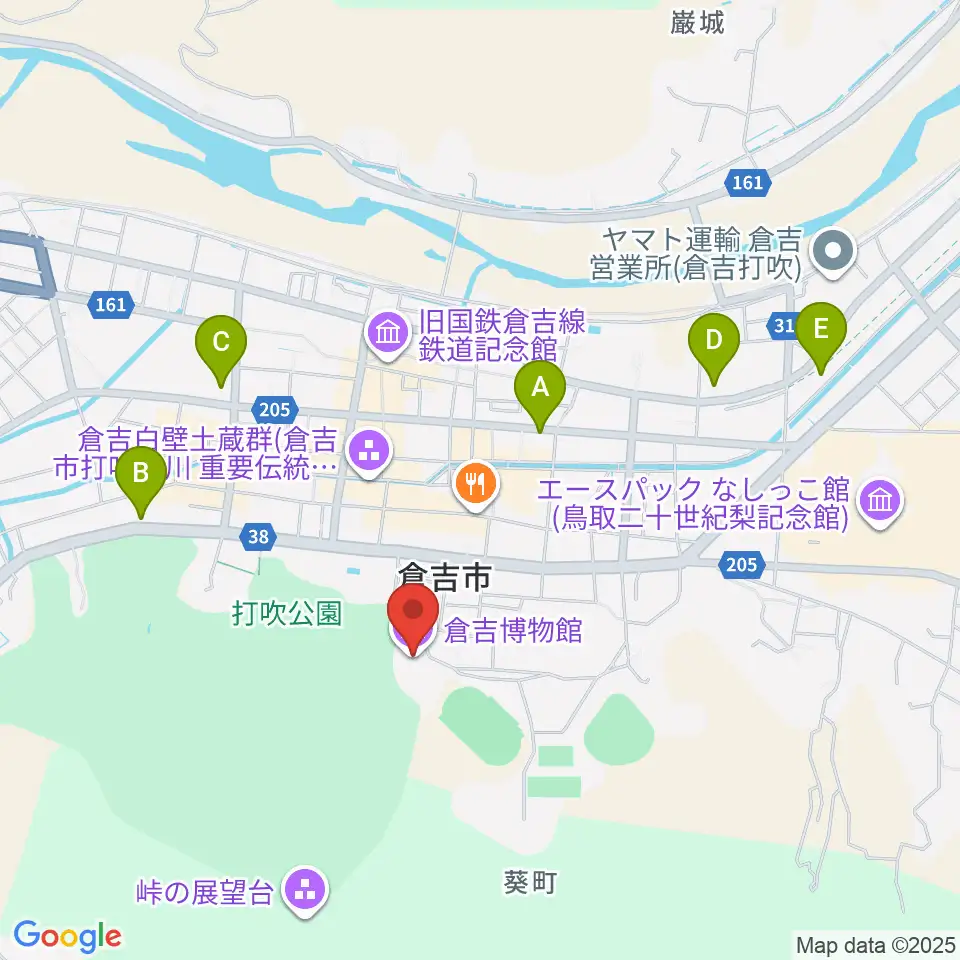 倉吉博物館周辺のコンビニエンスストア一覧地図