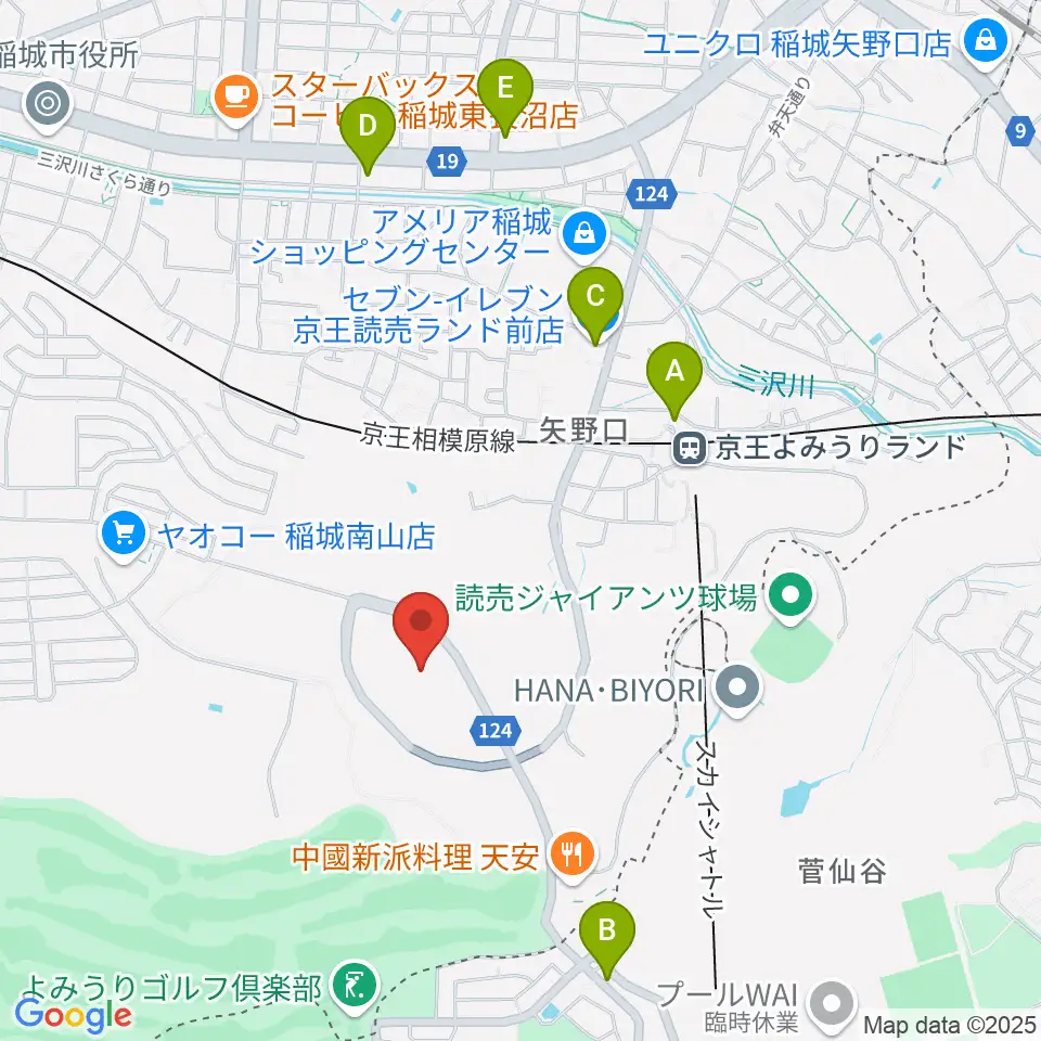 ジャイアンツタウンスタジアム周辺のコンビニエンスストア一覧地図