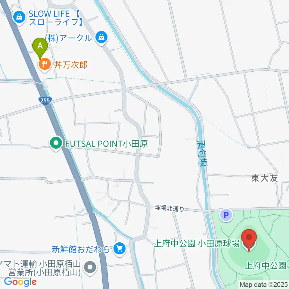 小田原球場周辺のコンビニエンスストア一覧地図