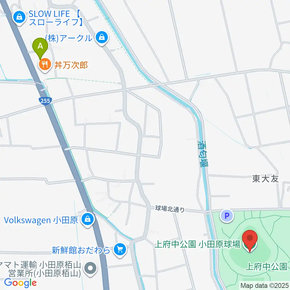 小田原球場周辺のコンビニエンスストア一覧地図