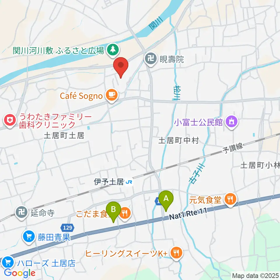 アリーナ土居周辺のコンビニエンスストア一覧地図