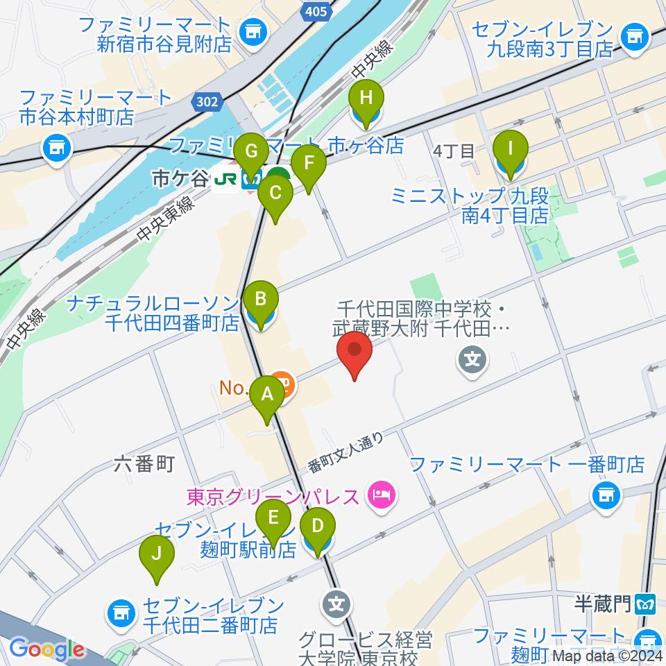 サウンドインスタジオ周辺のコンビニエンスストア一覧地図