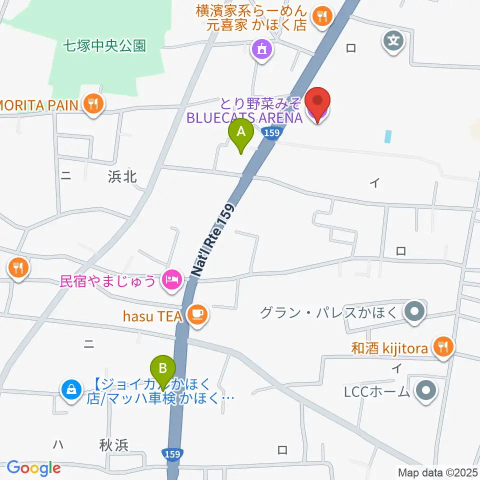とり野菜みそ BLUECATS ARENA周辺のコンビニエンスストア一覧地図