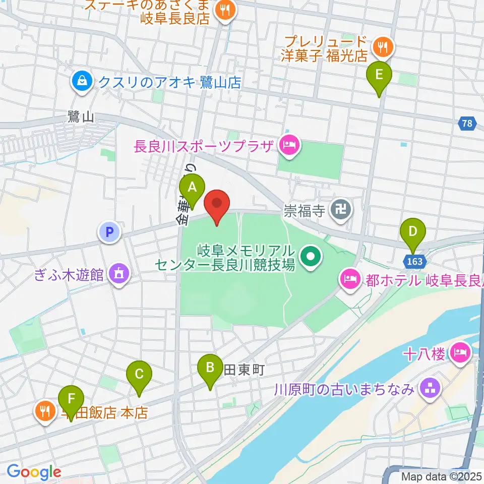 岐阜メモリアルセンターふれ愛ドーム周辺のコンビニエンスストア一覧地図