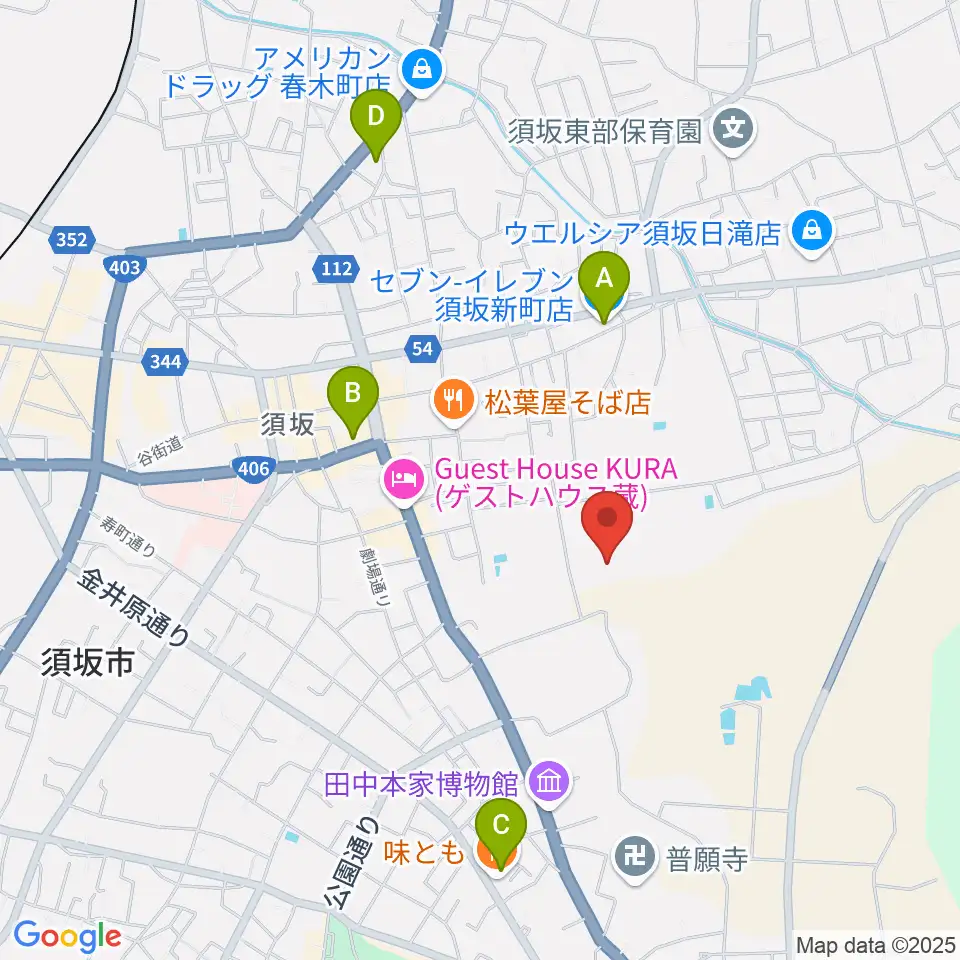 須坂市市民体育館周辺のコンビニエンスストア一覧地図