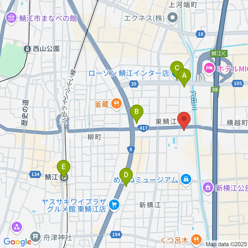 伊藤柏翠俳句記念館周辺のコンビニエンスストア一覧地図