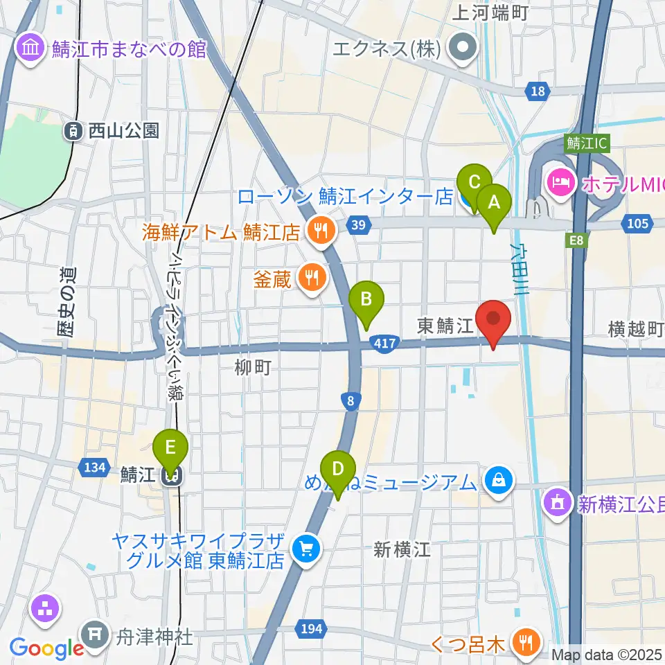 伊藤柏翠俳句記念館周辺のコンビニエンスストア一覧地図