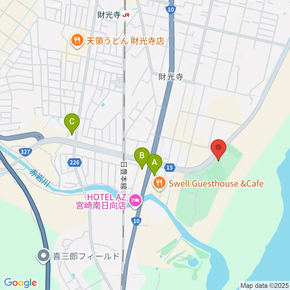メディキットスタジアム周辺のコンビニエンスストア一覧地図