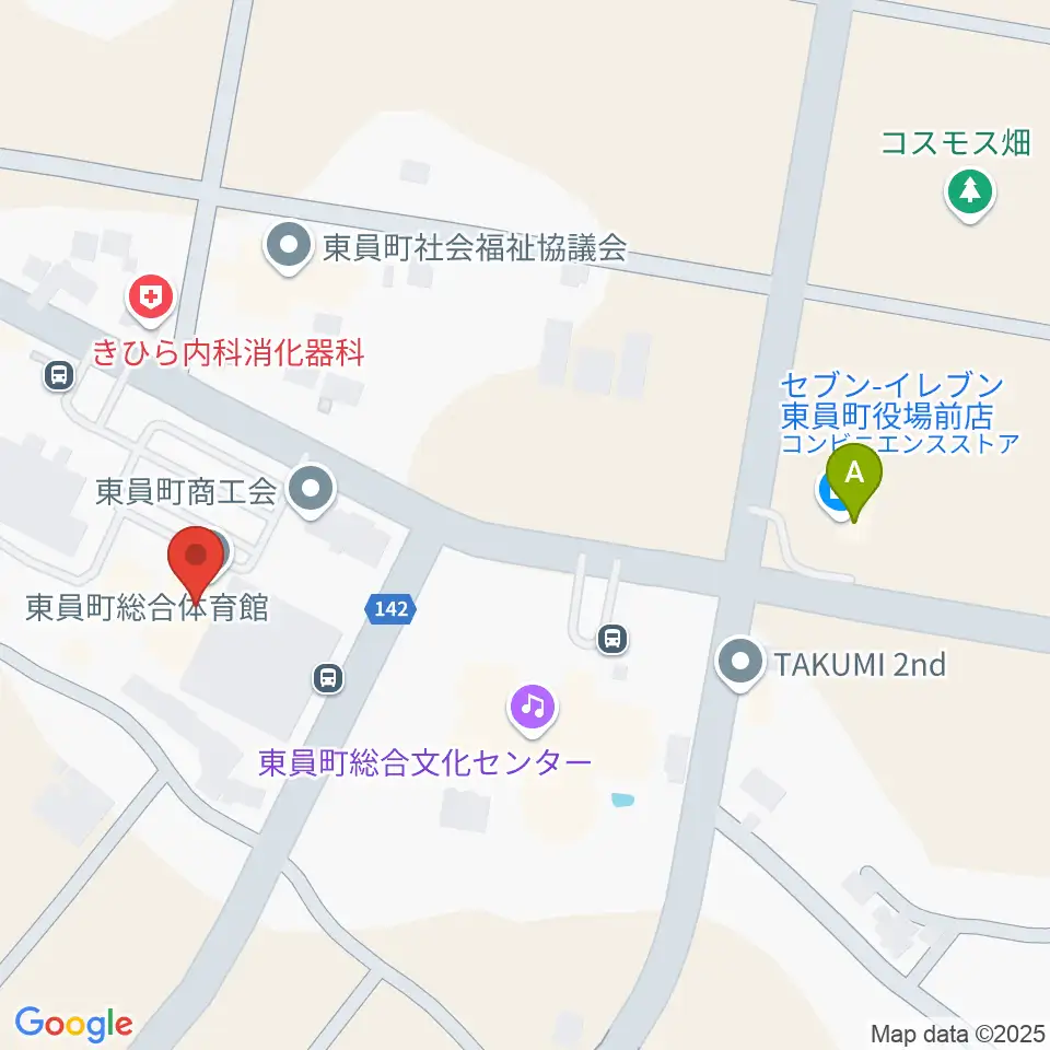 東員町総合体育館周辺のコンビニエンスストア一覧地図