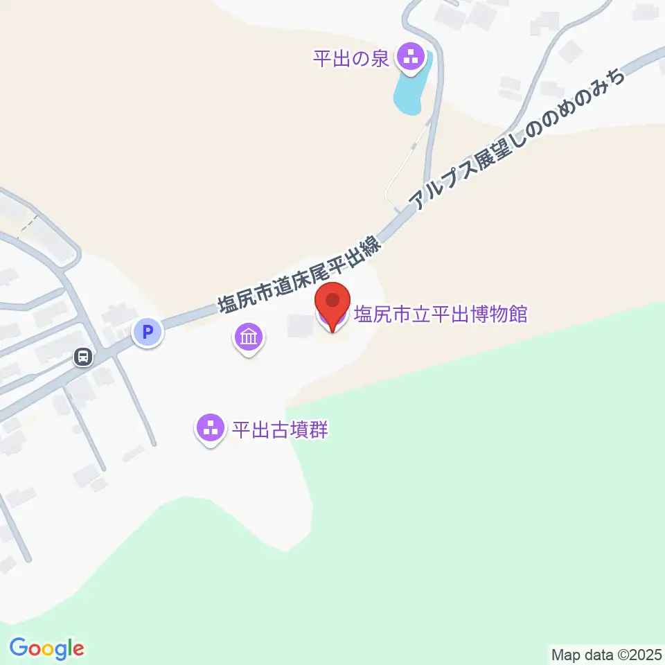 塩尻市立平出博物館周辺のコンビニエンスストア一覧地図