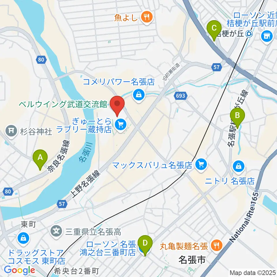 ベルウイング武道交流館周辺のコンビニエンスストア一覧地図