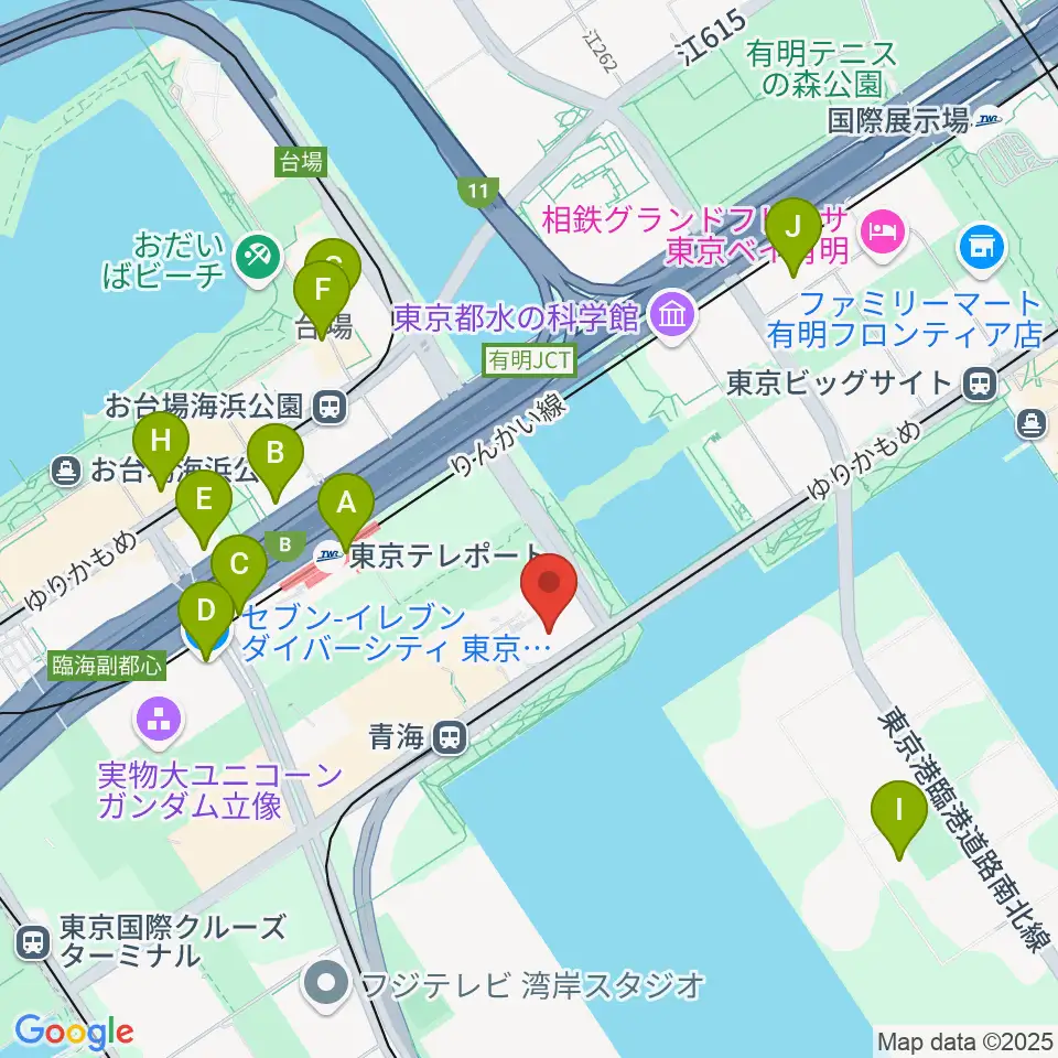 adidas SPORTS PARK周辺のコンビニエンスストア一覧地図