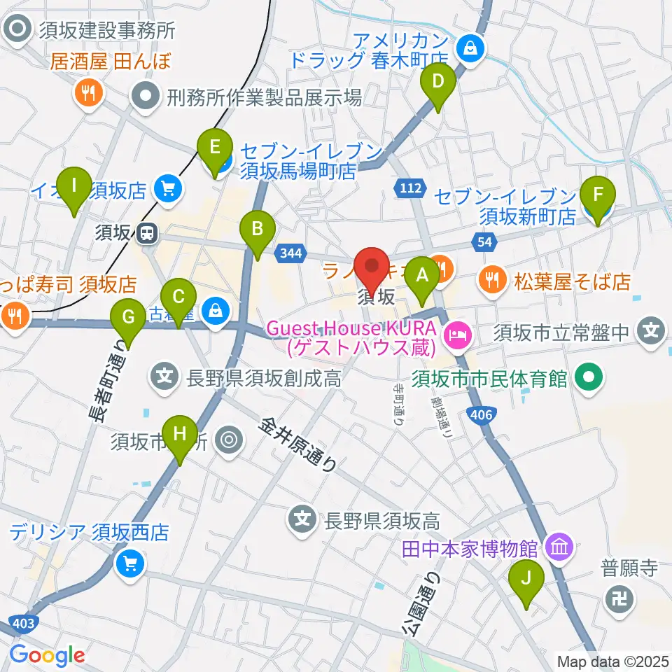 須坂市笠鉾会館ドリームホール周辺のコンビニエンスストア一覧地図