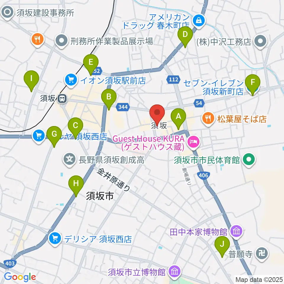 須坂市笠鉾会館ドリームホール周辺のコンビニエンスストア一覧地図