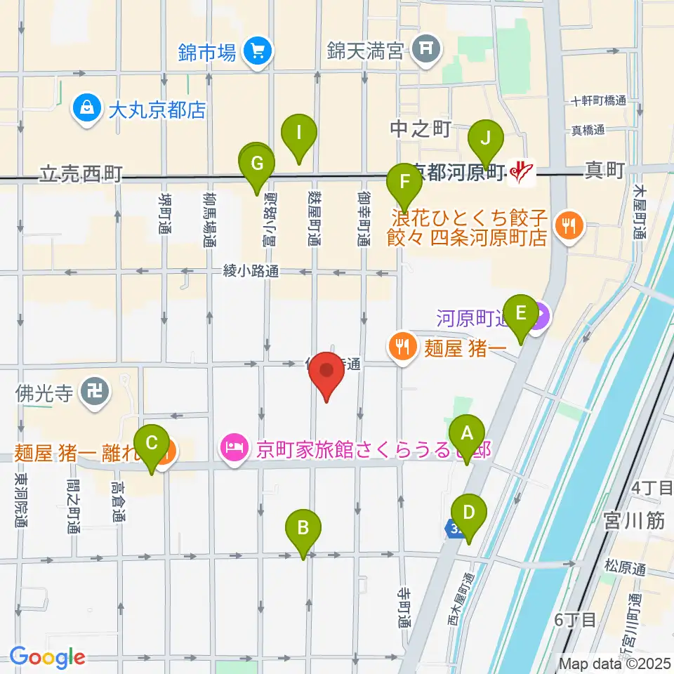 京都市学校歴史博物館周辺のコンビニエンスストア一覧地図