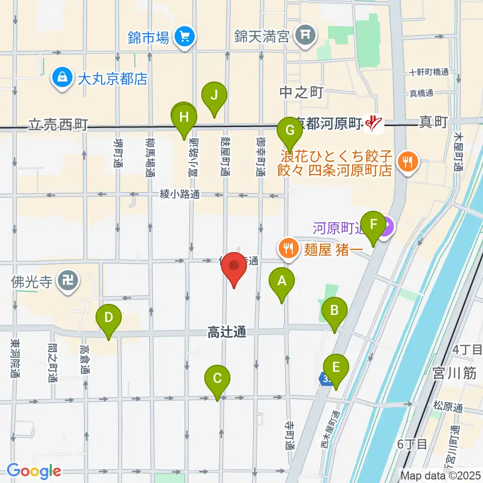 京都市学校歴史博物館周辺のコンビニエンスストア一覧地図