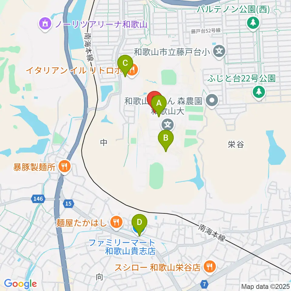 和歌山大学紀州経済史文化史研究所周辺のコンビニエンスストア一覧地図