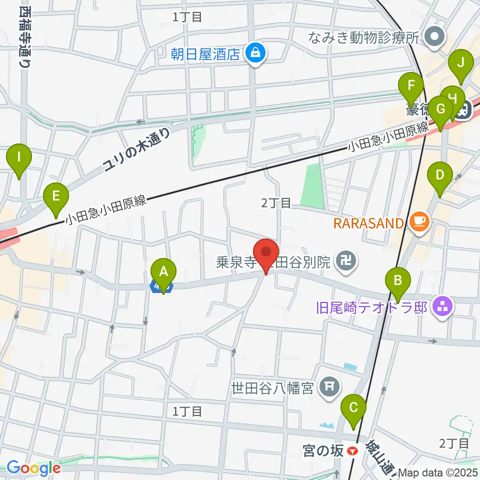 スタジオスリンキー周辺のコンビニエンスストア一覧地図