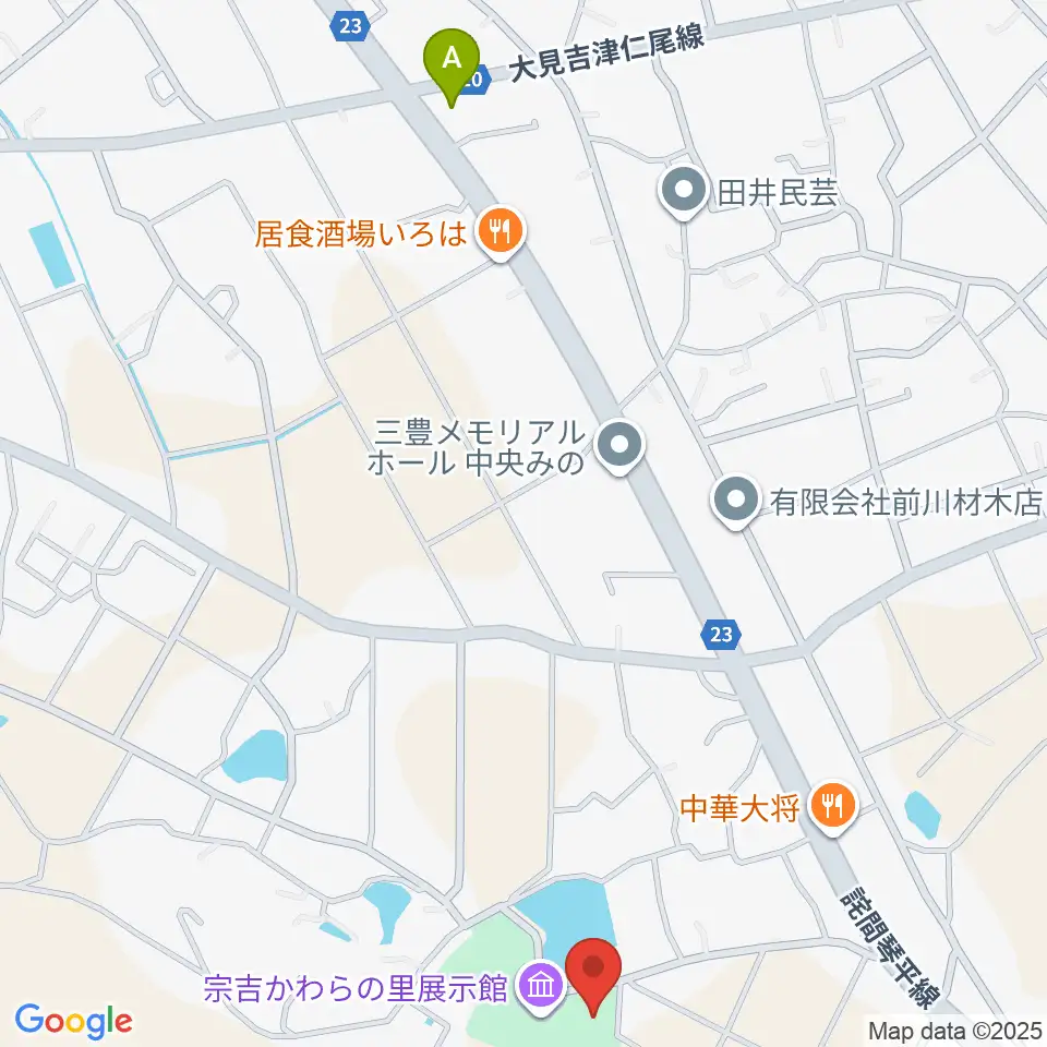 宗吉かわらの里展示館周辺のコンビニエンスストア一覧地図