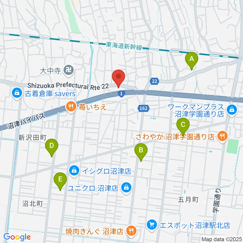 沼津市明治史料館周辺のコンビニエンスストア一覧地図