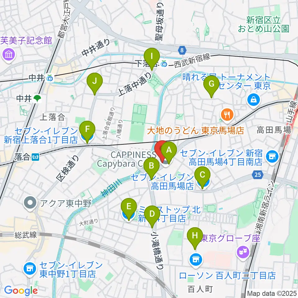 GOLDILOCKS PLAYROOM周辺のコンビニエンスストア一覧地図