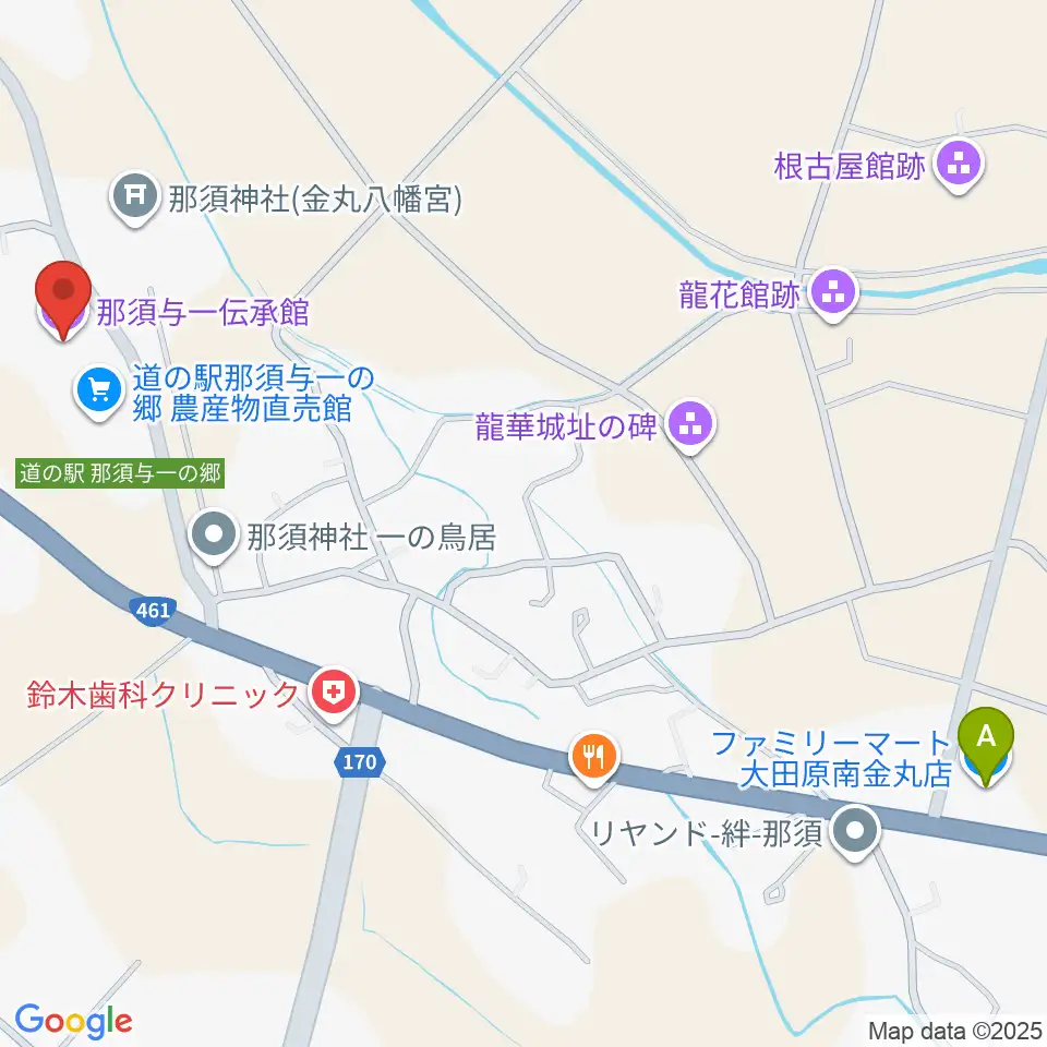 那須与一伝承館周辺のコンビニエンスストア一覧地図