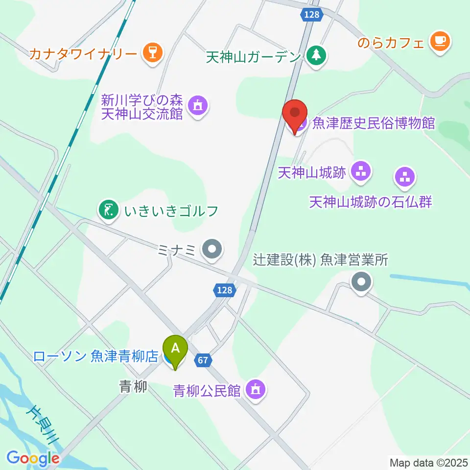 魚津歴史民俗博物館周辺のコンビニエンスストア一覧地図