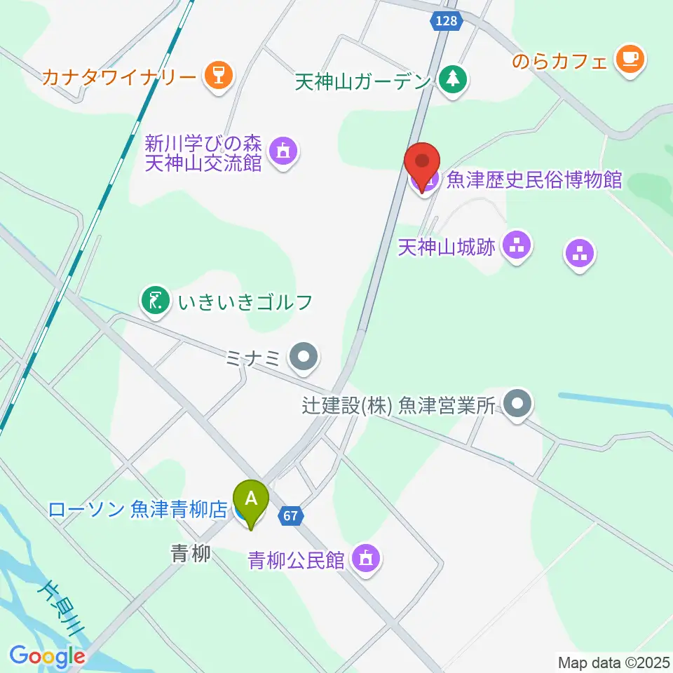 魚津歴史民俗博物館周辺のコンビニエンスストア一覧地図