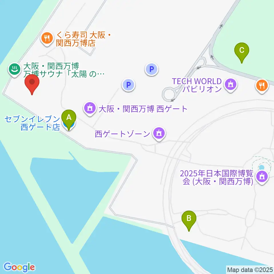 EXPOアリーナ Matsuri周辺のコンビニエンスストア一覧地図