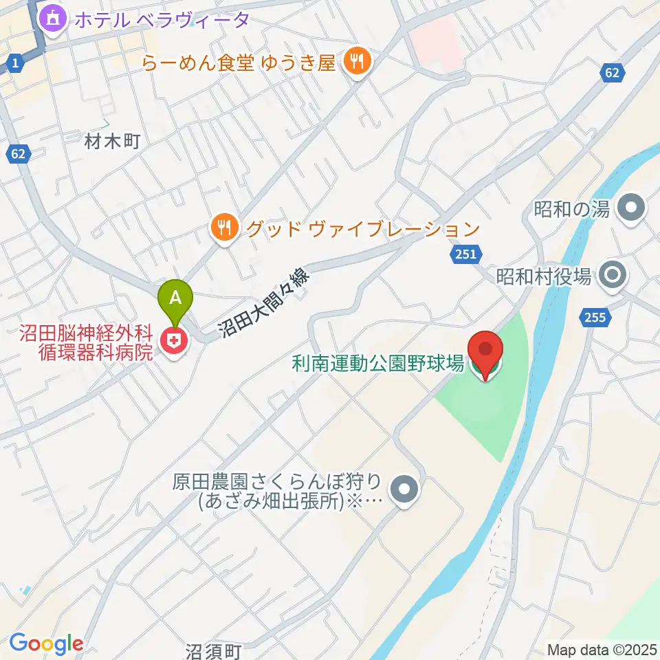 オリエントスタジアムぬまた周辺のコンビニエンスストア一覧地図