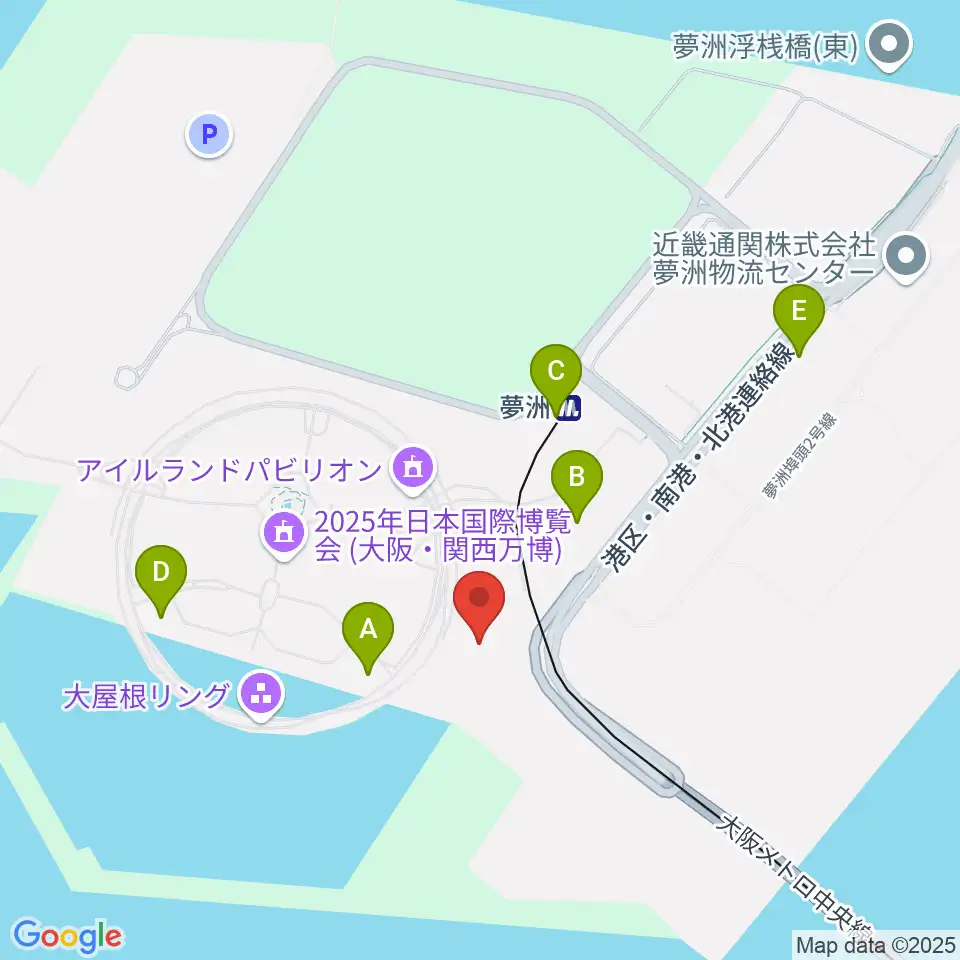 EXPOホール シャインハット周辺のコンビニエンスストア一覧地図