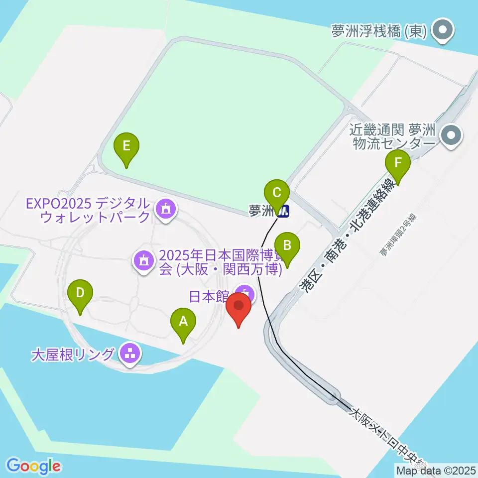 EXPOホール シャインハット周辺のコンビニエンスストア一覧地図