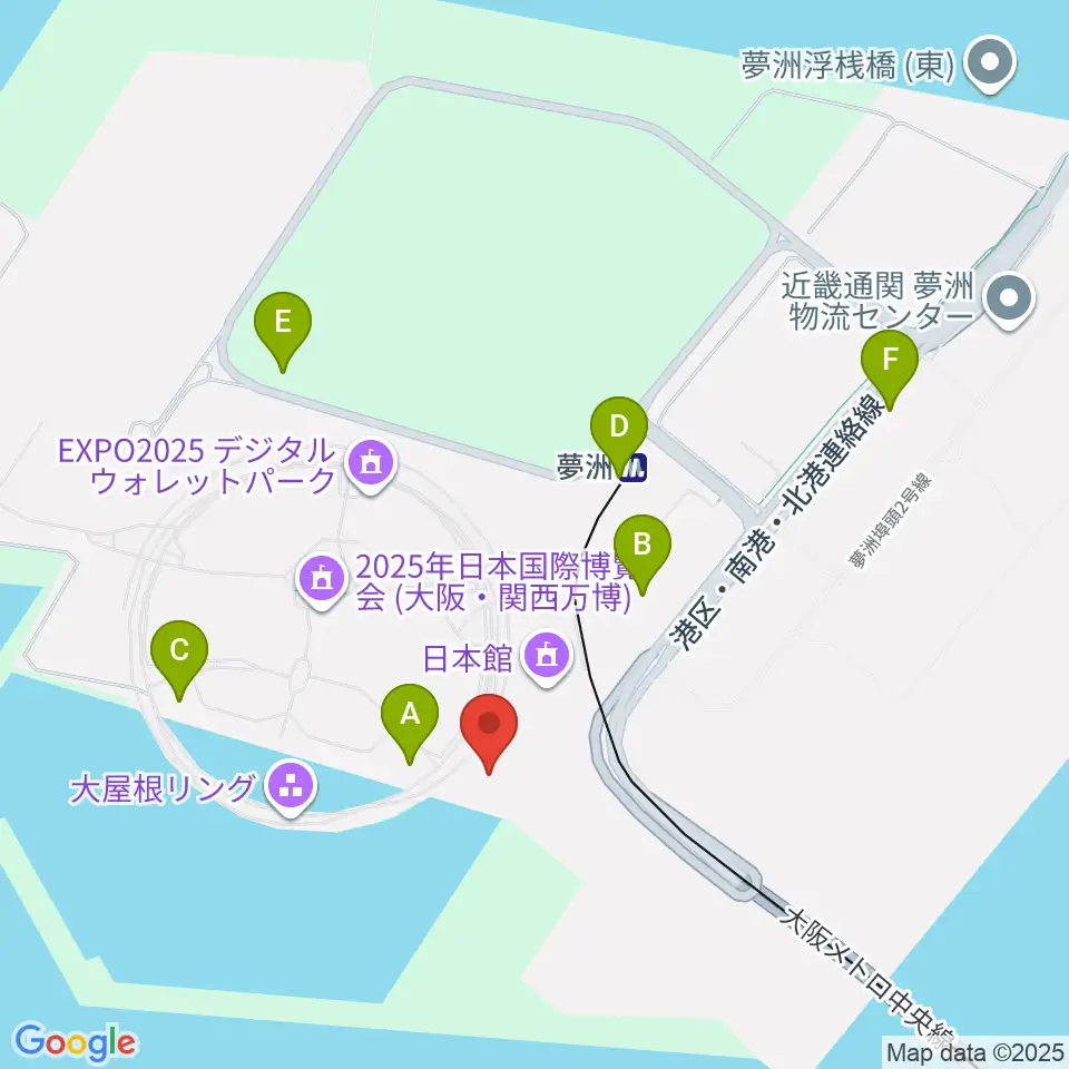 EXPOナショナルデーホール レイガーデン周辺のコンビニエンスストア一覧地図