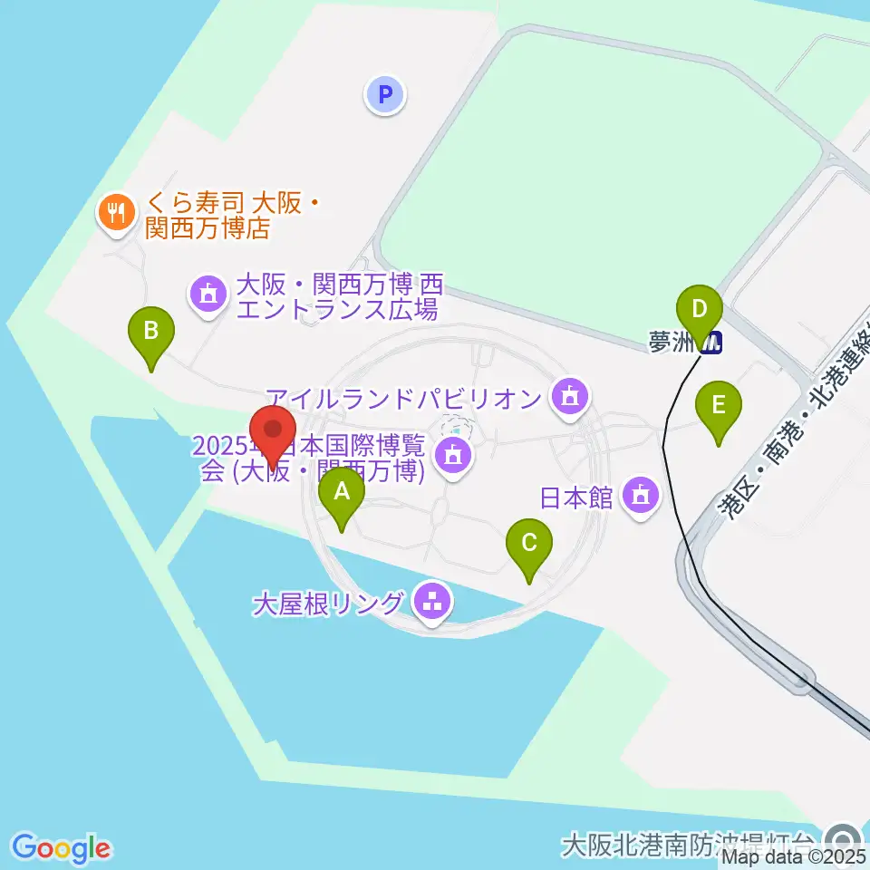 EXPOメッセ WASSE周辺のコンビニエンスストア一覧地図