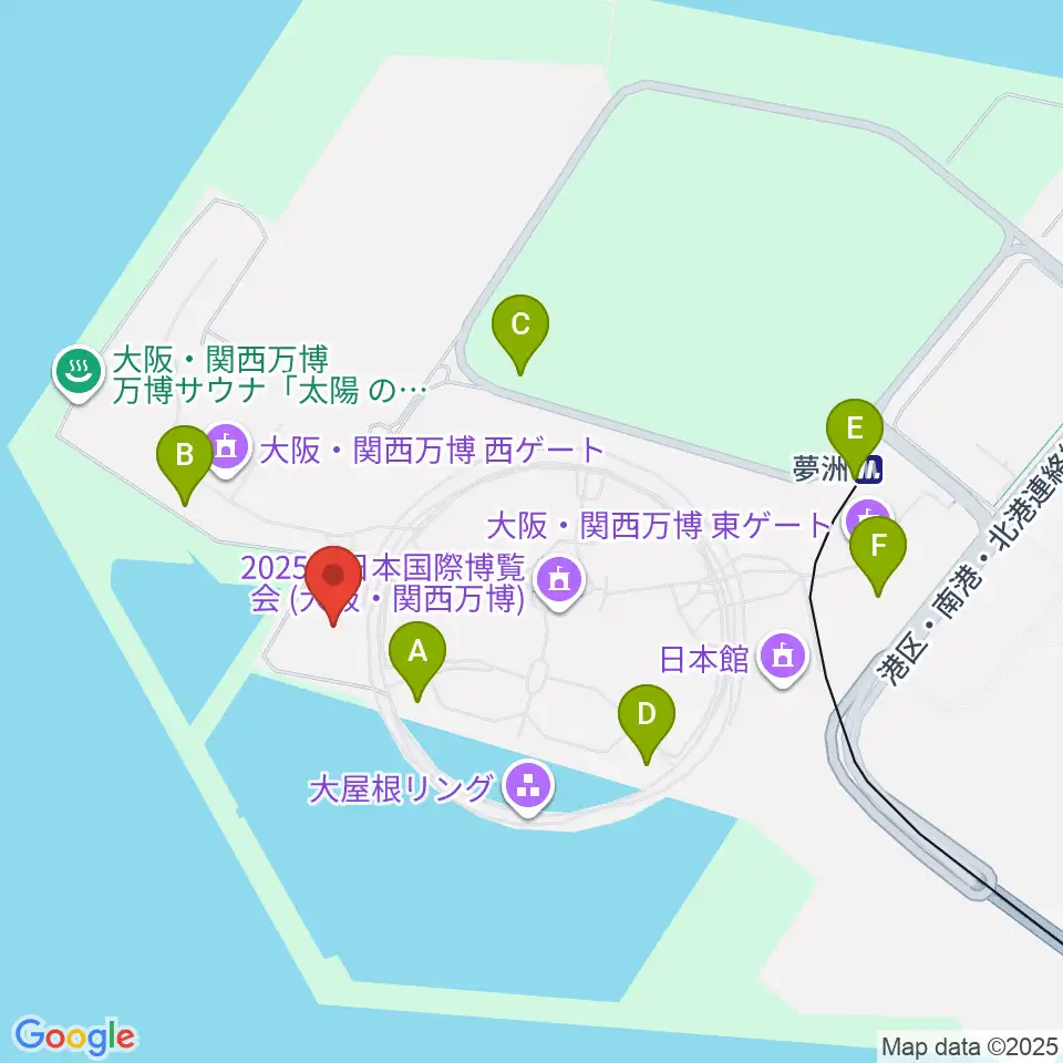 EXPOメッセ WASSE周辺のコンビニエンスストア一覧地図
