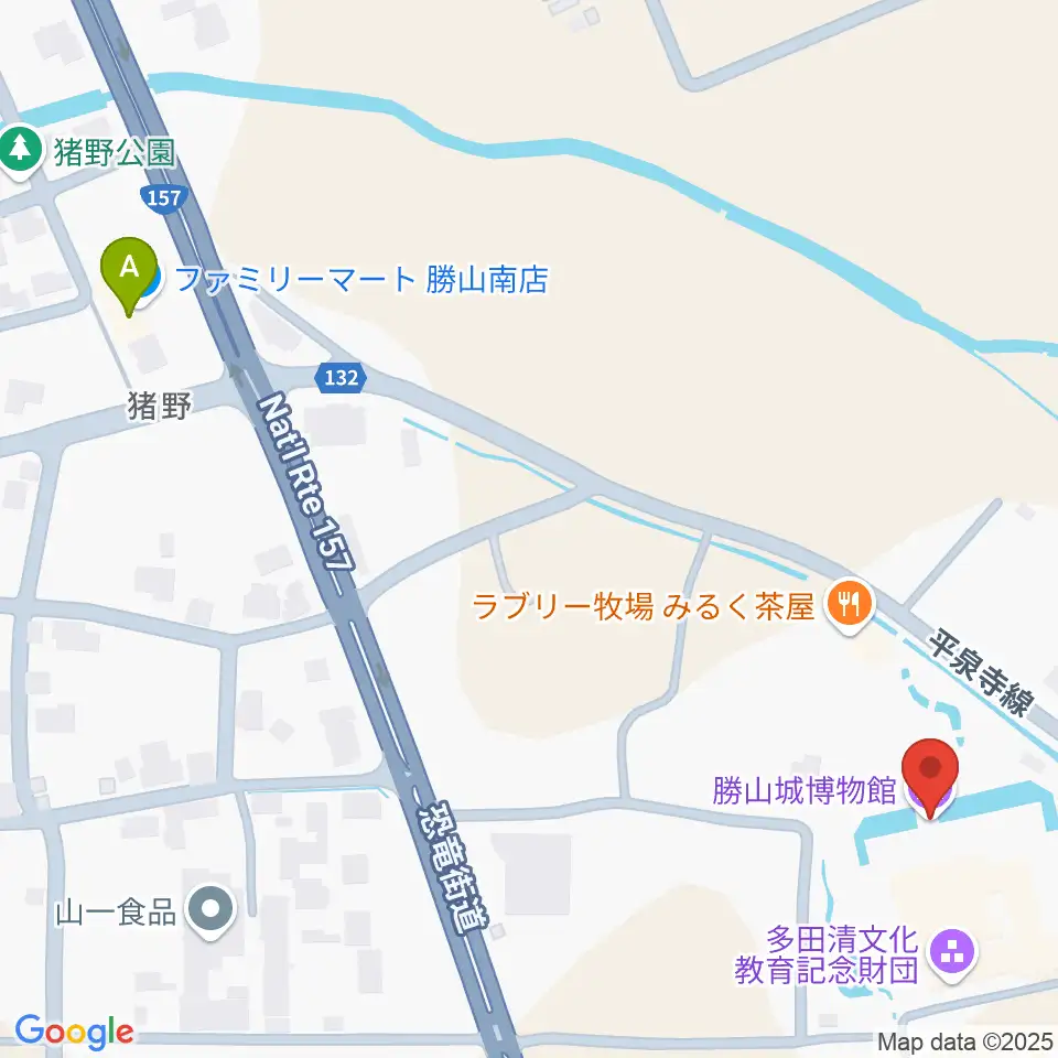 勝山城博物館周辺のコンビニエンスストア一覧地図