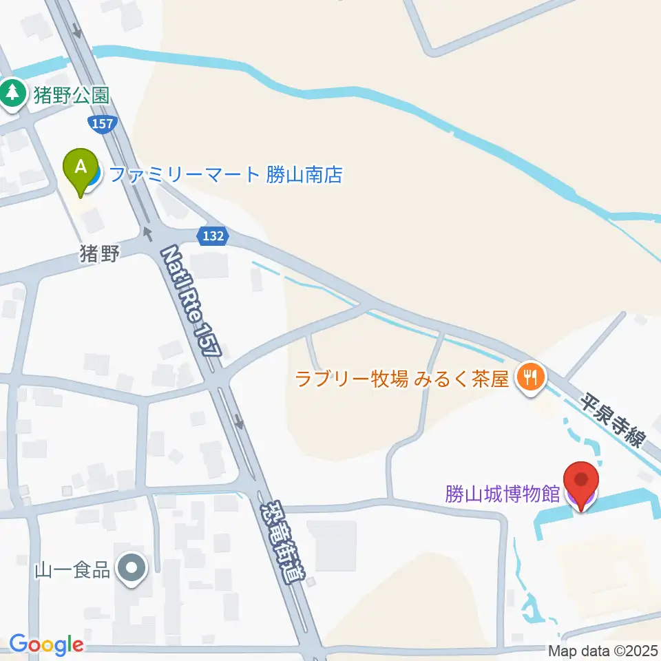 勝山城博物館周辺のコンビニエンスストア一覧地図