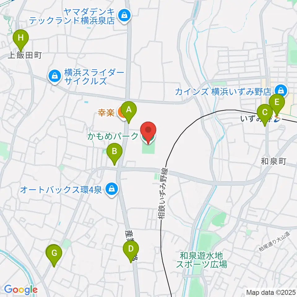 かもめパーク周辺のコンビニエンスストア一覧地図