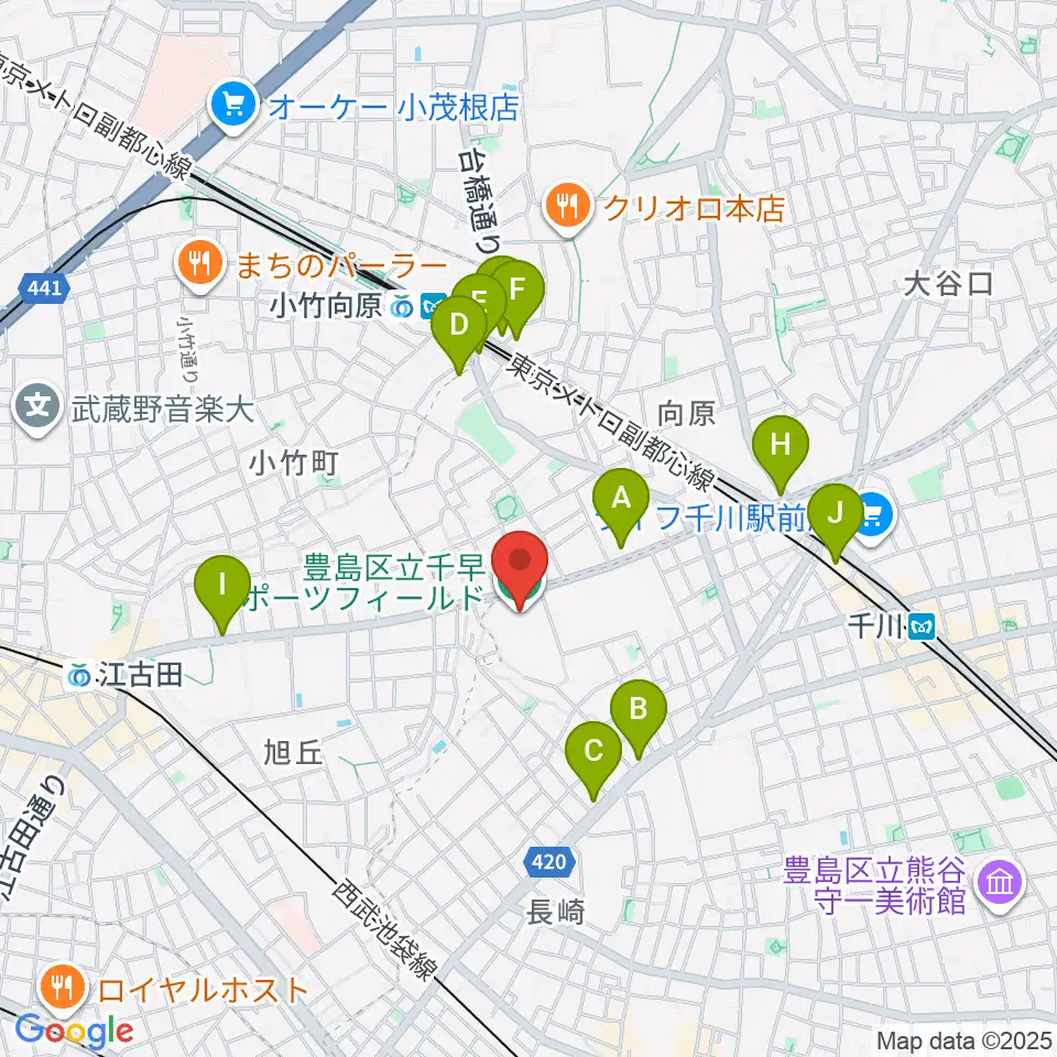 千早スポーツフィールド運動場周辺のコンビニエンスストア一覧地図