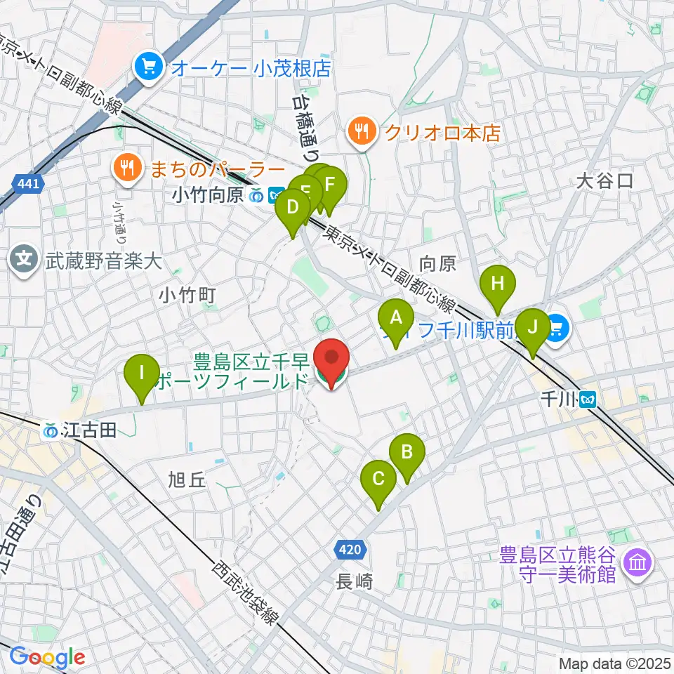 千早スポーツフィールド運動場周辺のコンビニエンスストア一覧地図