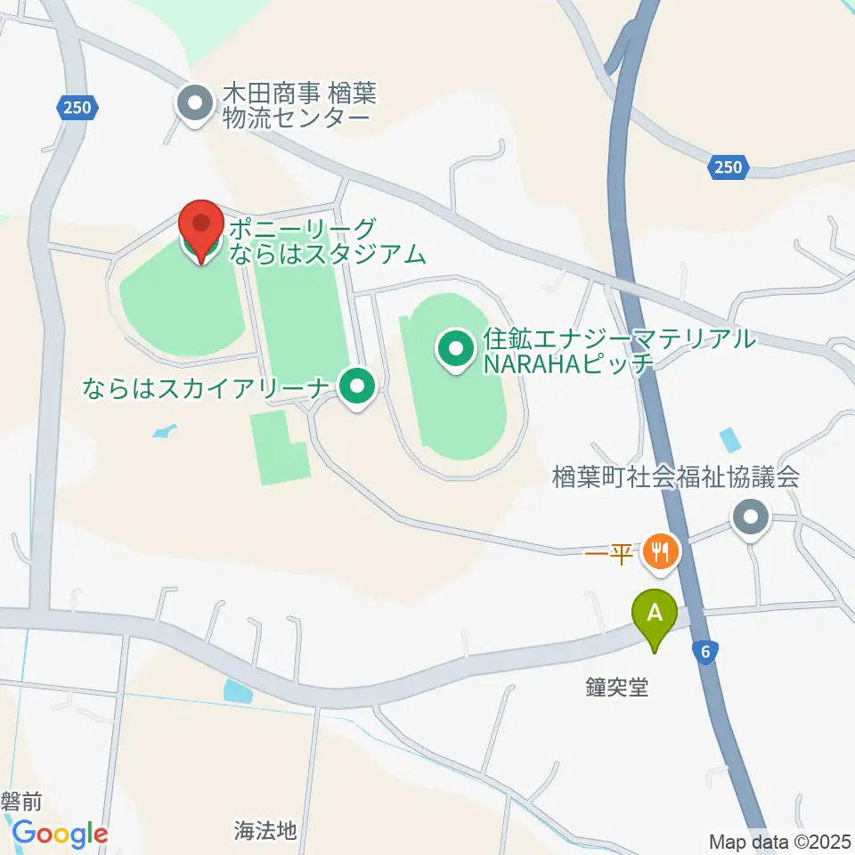 ポニーリーグ NARAHA STADIUM周辺のコンビニエンスストア一覧地図