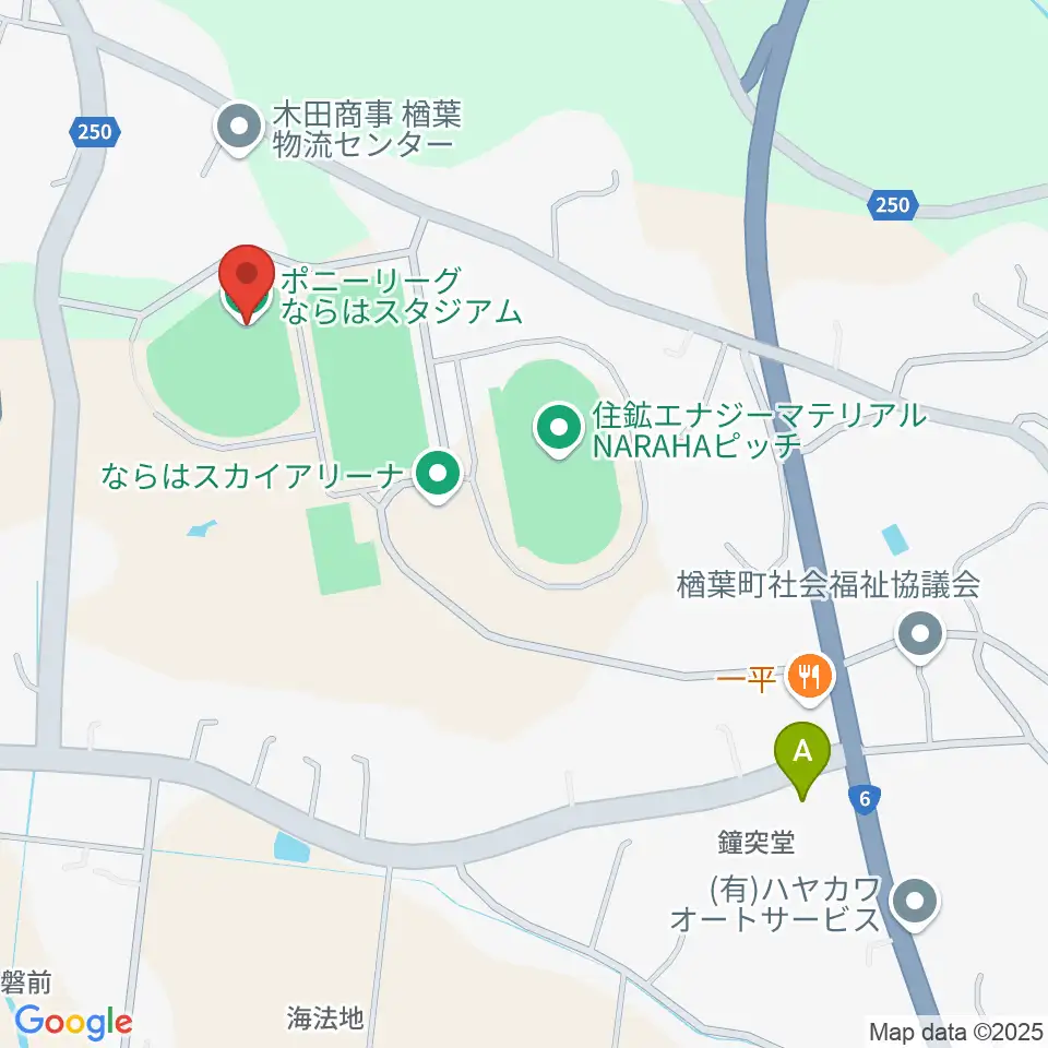 ポニーリーグ NARAHA STADIUM周辺のコンビニエンスストア一覧地図