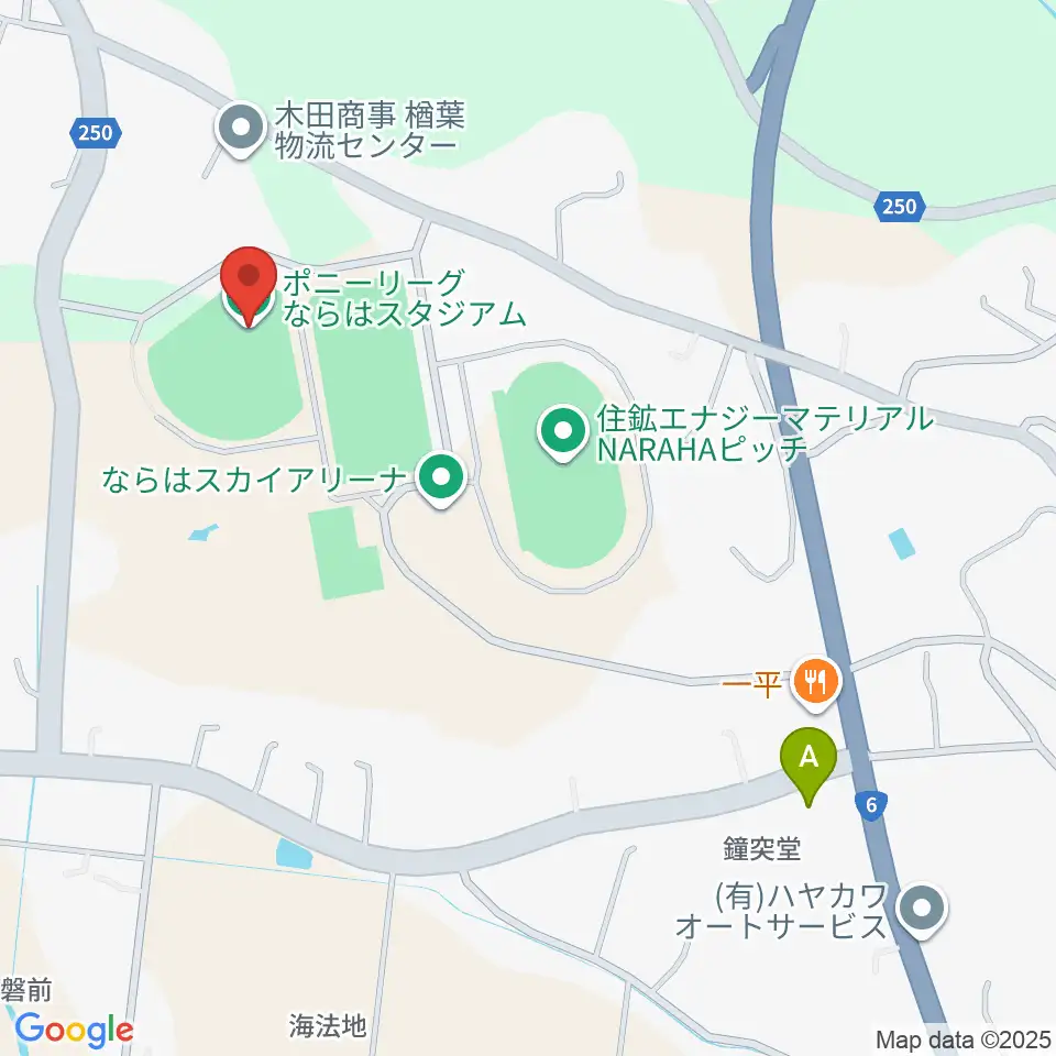 ポニーリーグ NARAHA STADIUM周辺のコンビニエンスストア一覧地図