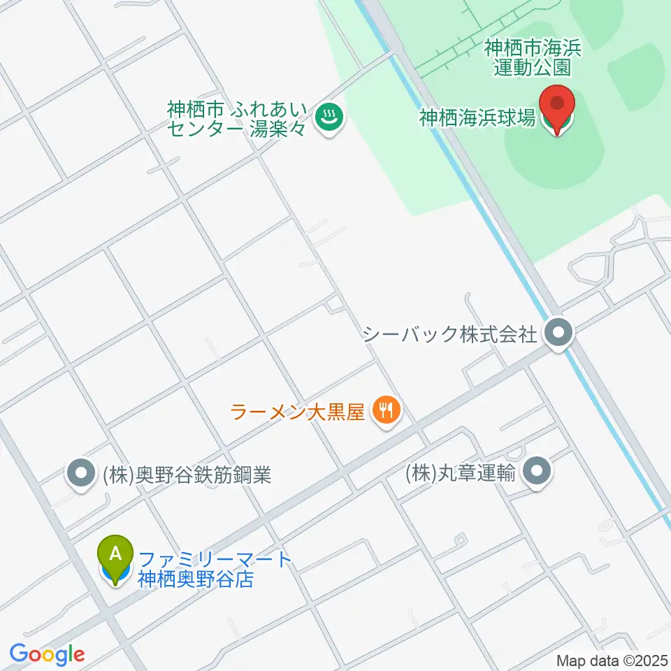 神栖海浜球場周辺のコンビニエンスストア一覧地図