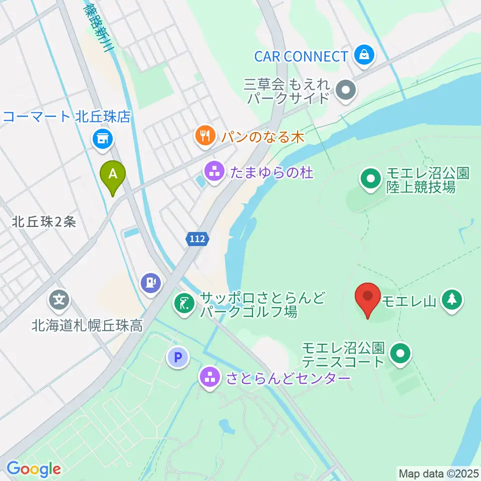 モエレ沼公園野球場周辺のコンビニエンスストア一覧地図