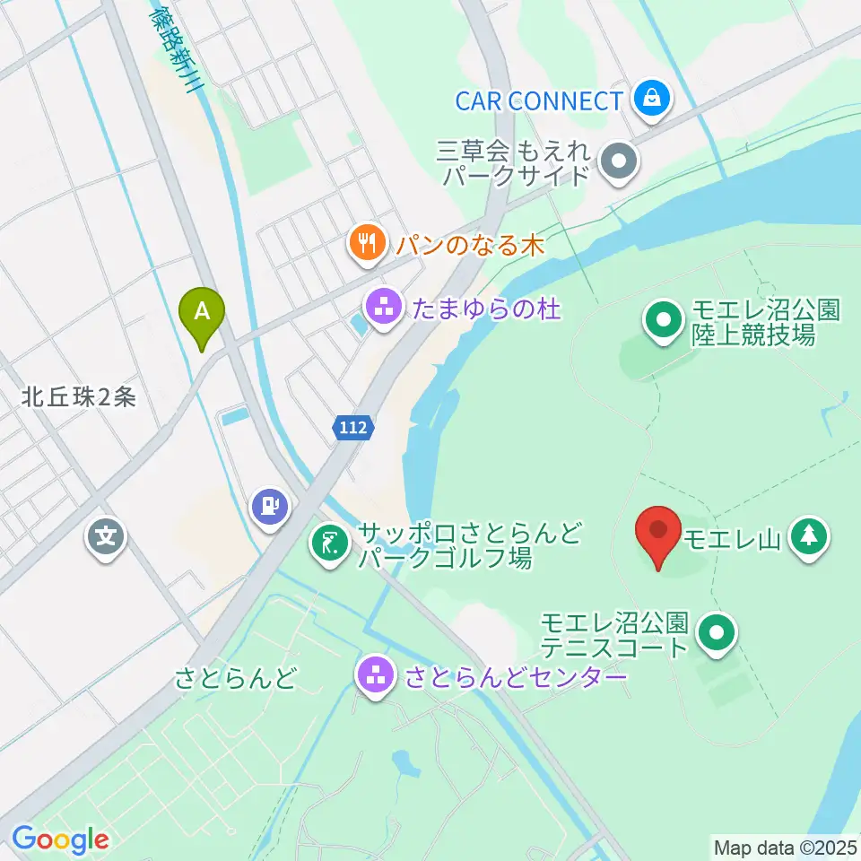 モエレ沼公園野球場周辺のコンビニエンスストア一覧地図