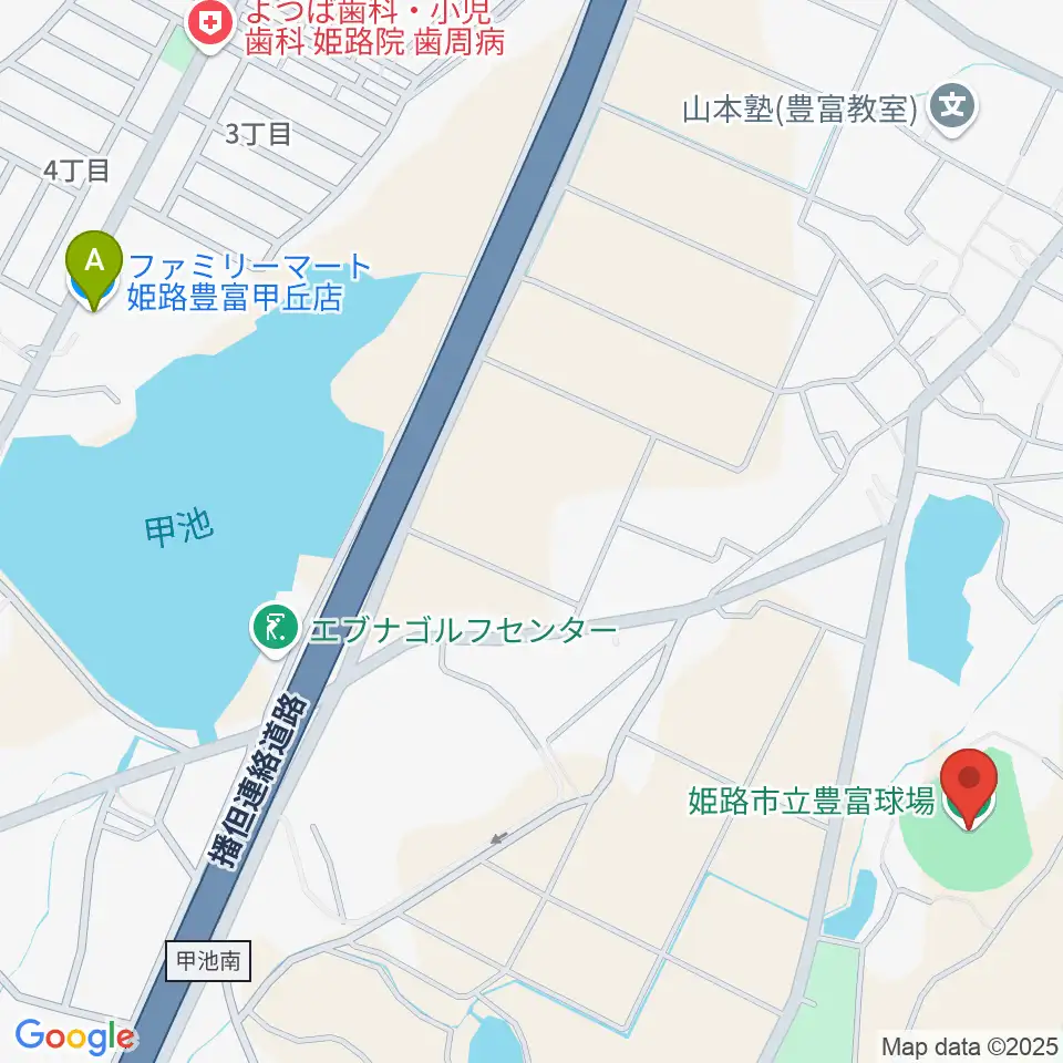姫路市立豊富球場周辺のコンビニエンスストア一覧地図