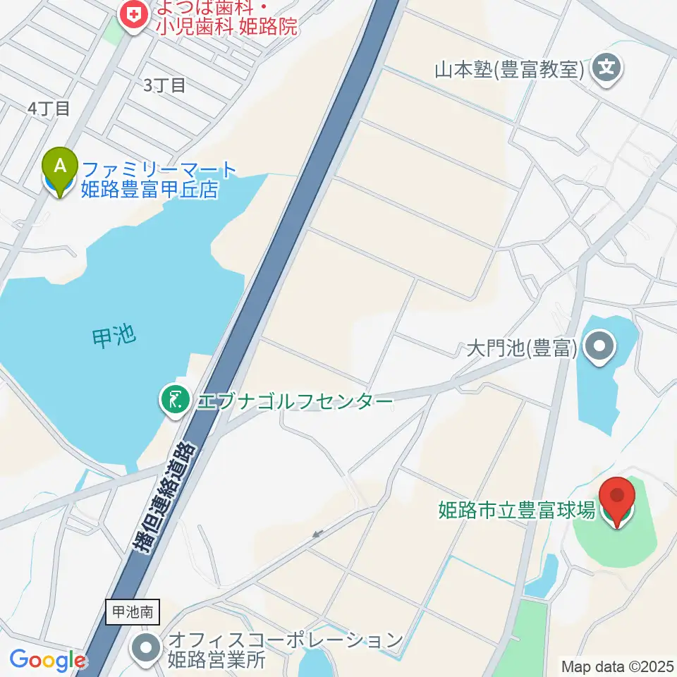 姫路市立豊富球場周辺のコンビニエンスストア一覧地図